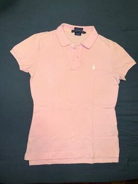 Ralph Lauren Women’s Short-Sleeve The Skinny Polo in Pink